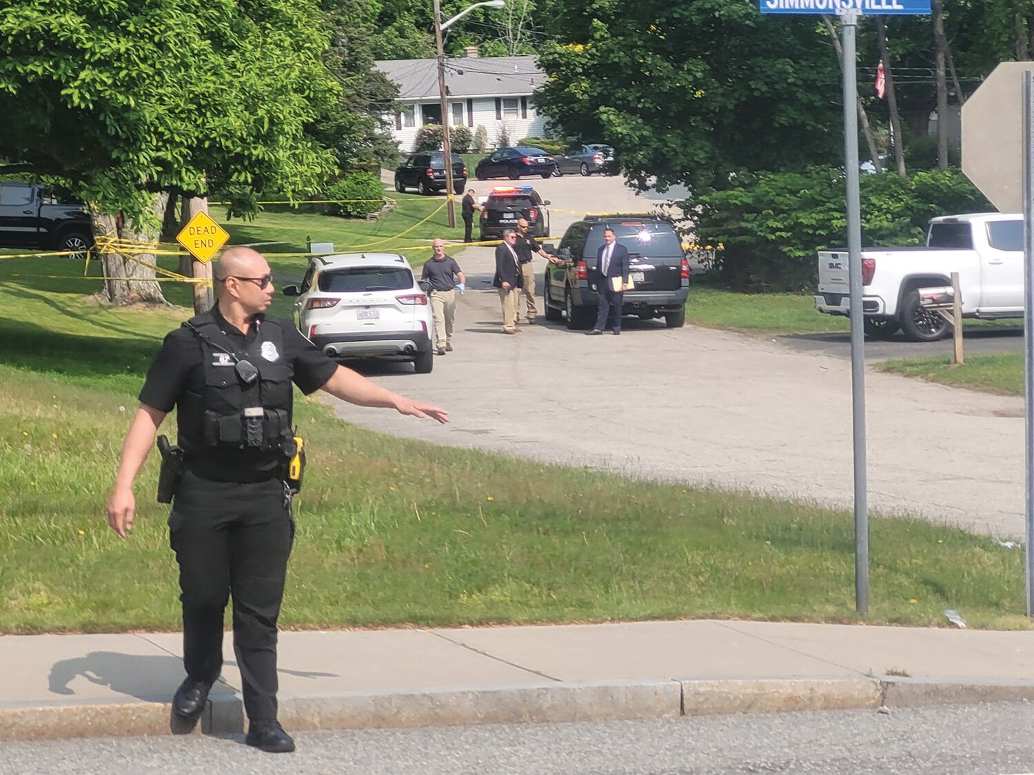 CRIME SCENE: Johnston Police blocked off Ligian Court following reports of a triple shooting Wednesday morning, May 24.